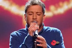 Matt Cardle singing on The X Factor