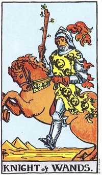 Sagittarius Full Moon. The Knight of Wands-the Crusader