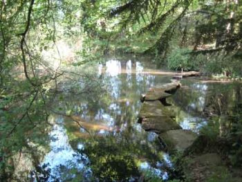 Stepping stones near the castle