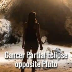July Partial Eclipse Opposite Pluto: Close encounter with the Underworld