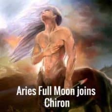 Aries Full Moon joins Chiron