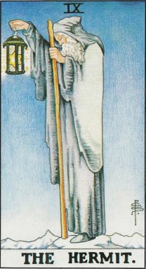 The Hermit in the tarot shows Saturn's journey